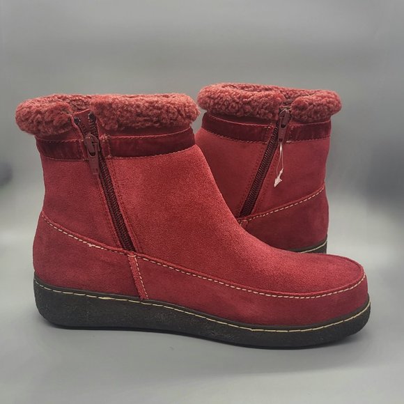 Land's End Suede Faux Fur Lined Booties - Picture 13 of 15